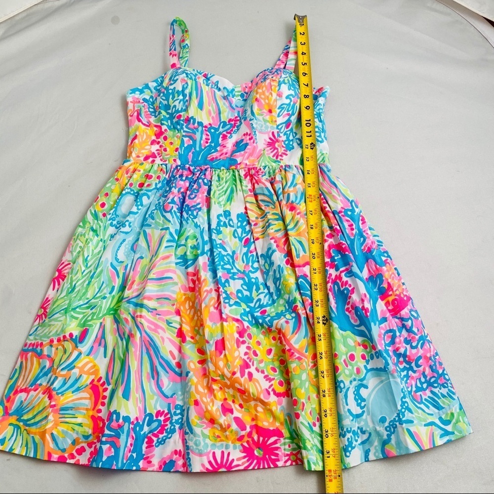 Lilly Pulitzer Ardleigh bright multicolor print Lovers Coral - Picture 9 of 15